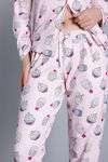 Zivame Knit Poly Pyjama Set - Heavenly Pink — thumbnail 7